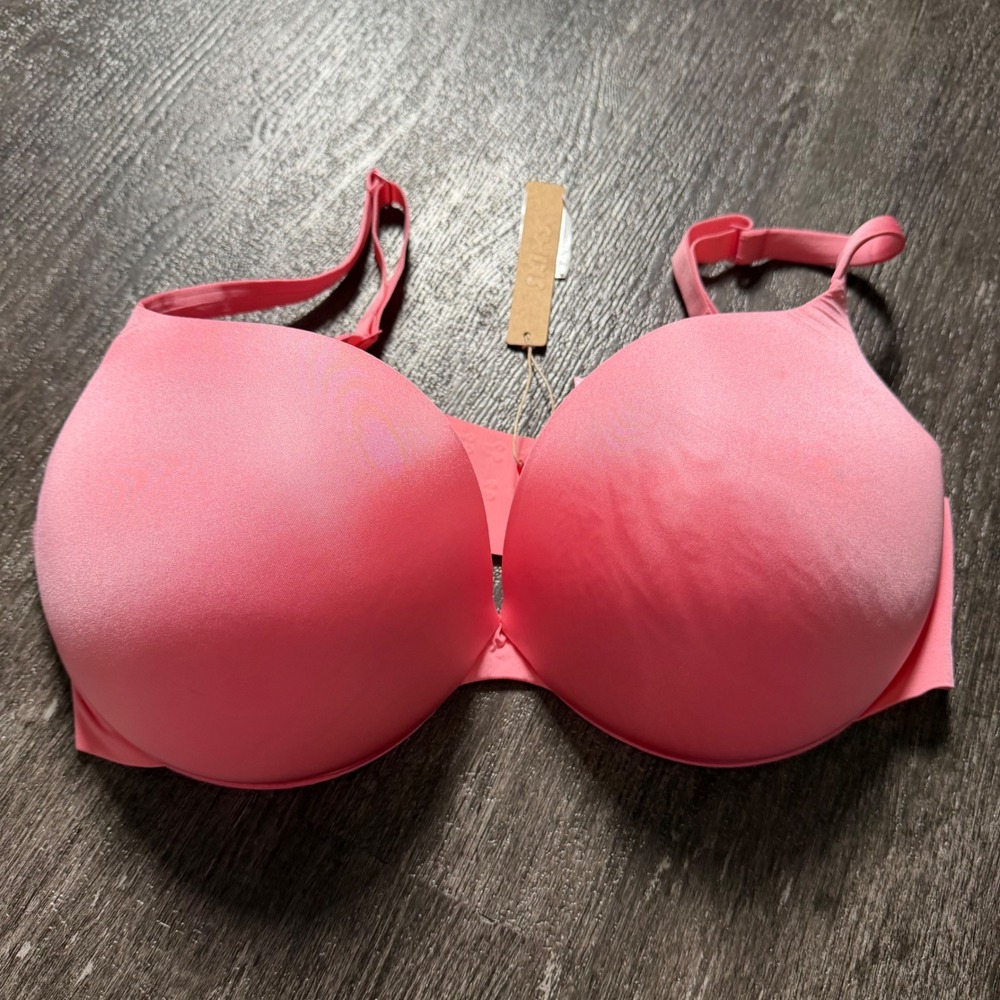 Skims Ultimate Push Up Plunge Bra Womens 38D Melon Pink Underwire NWT